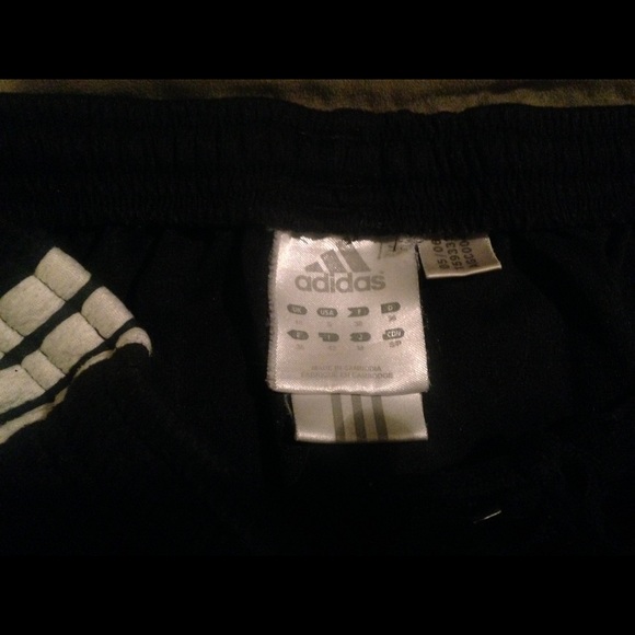 Adidas black running shorts with white stripes - Picture 3 of 3